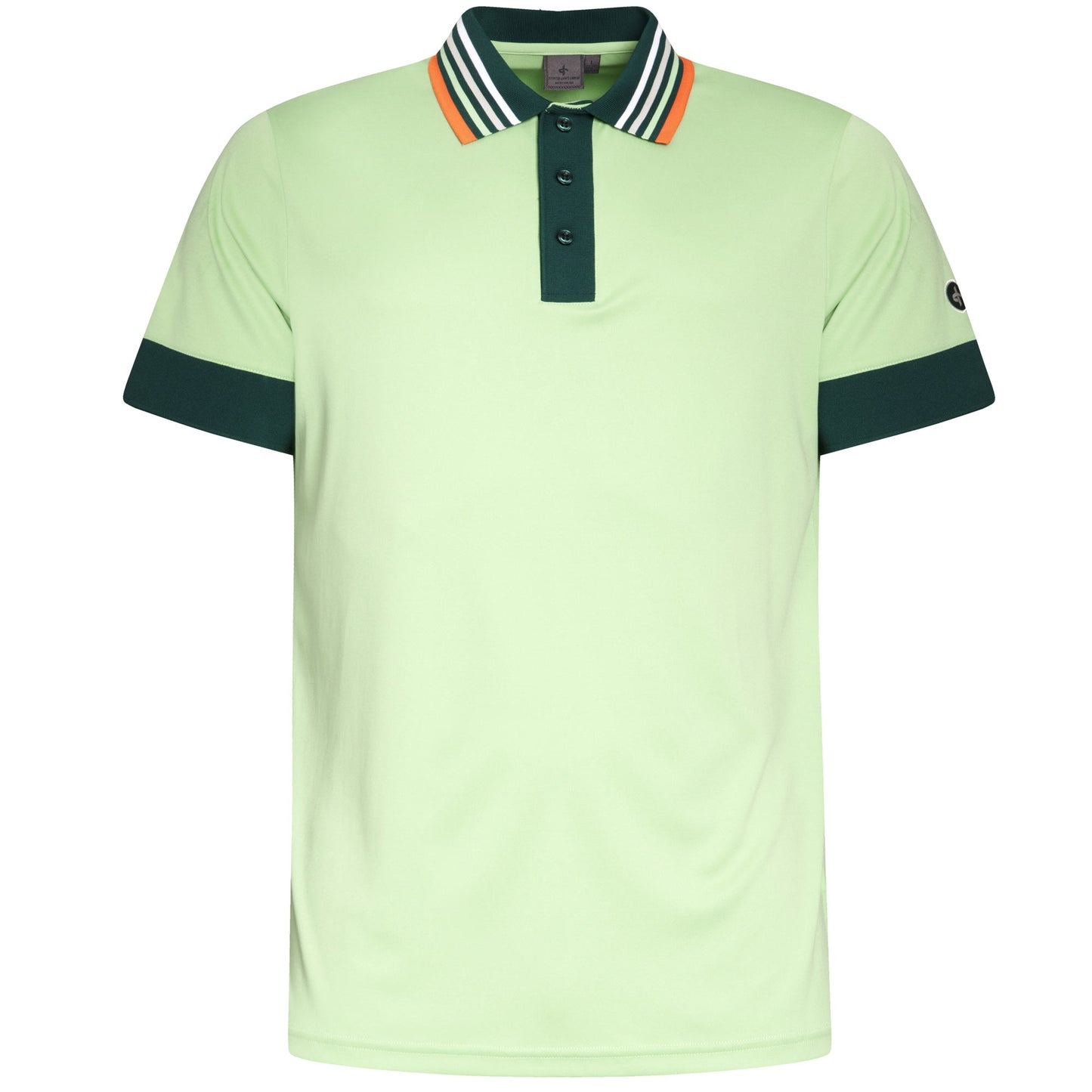 Cross M Stripe Herrengolfpoloshirt Hellgrün