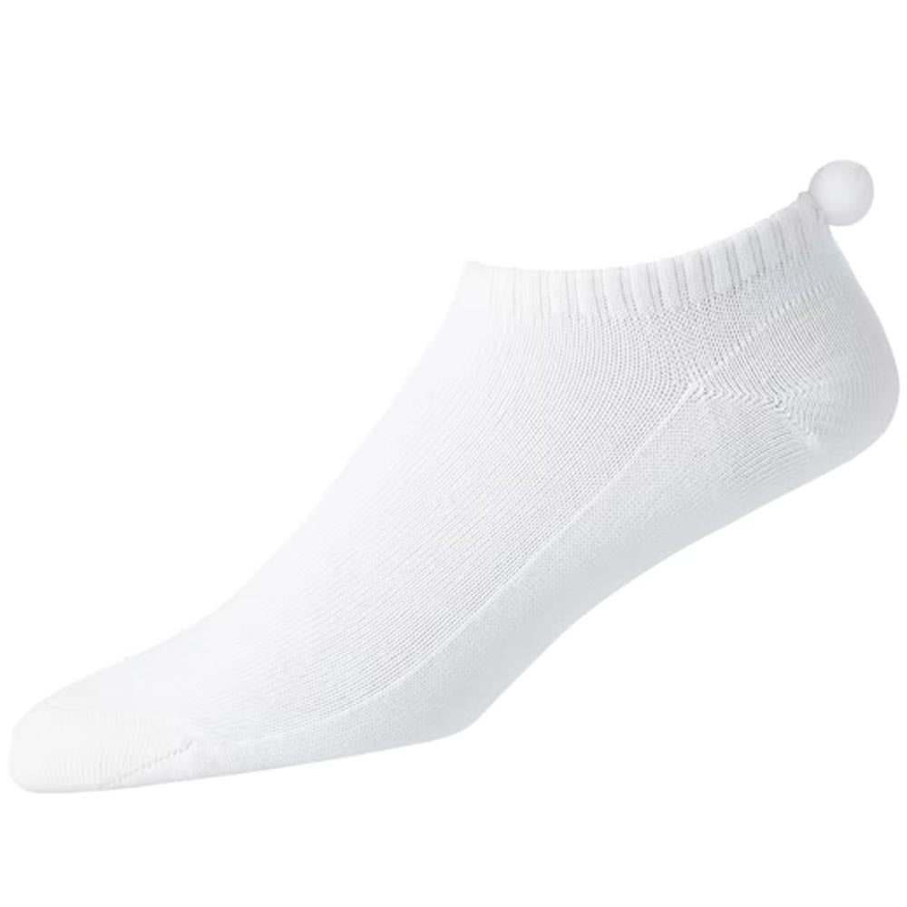 FootJoy ProDry Lightweight Pom Pom Damengolfsocken Weiss