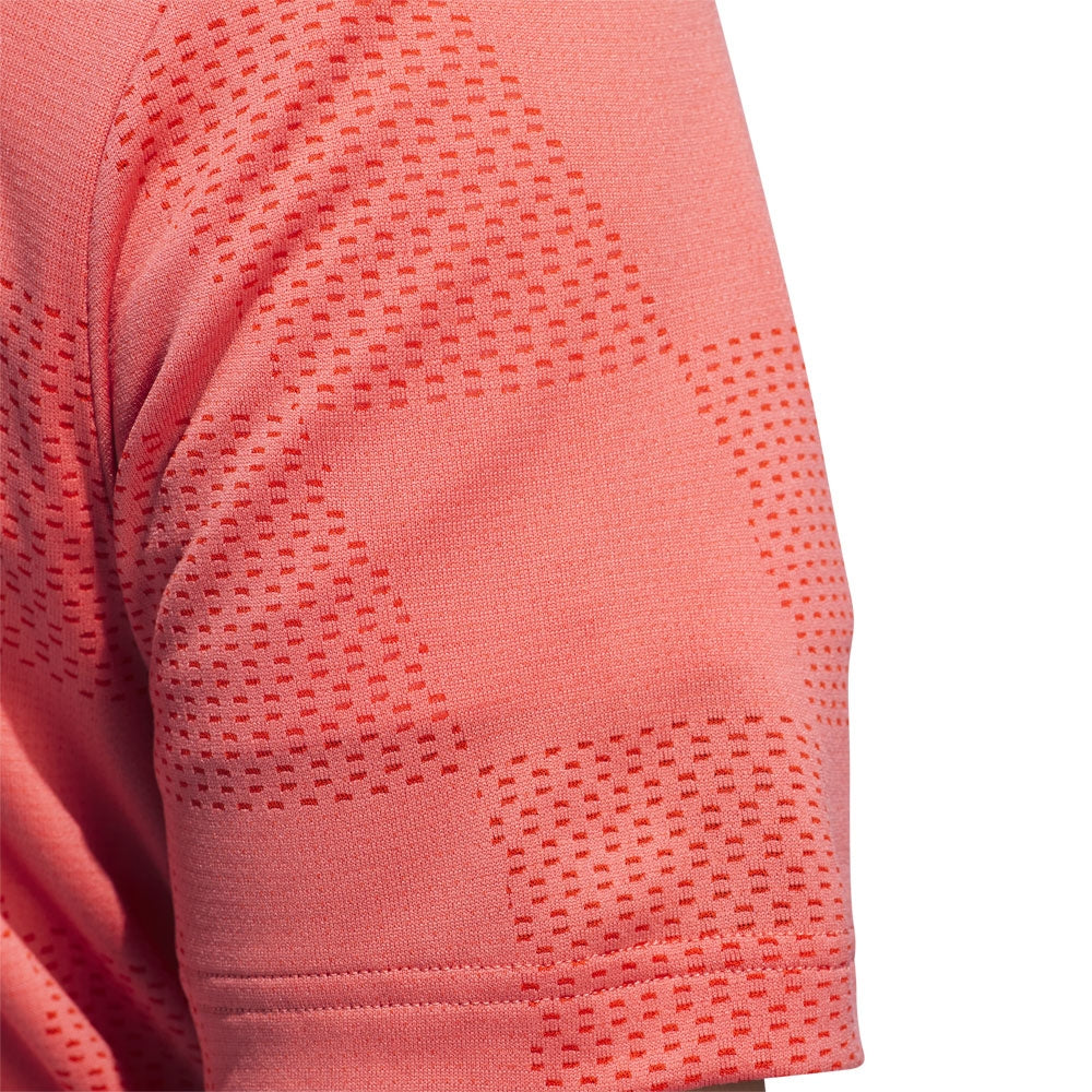 Adidas Textured Herrengolfpoloshirt Rot