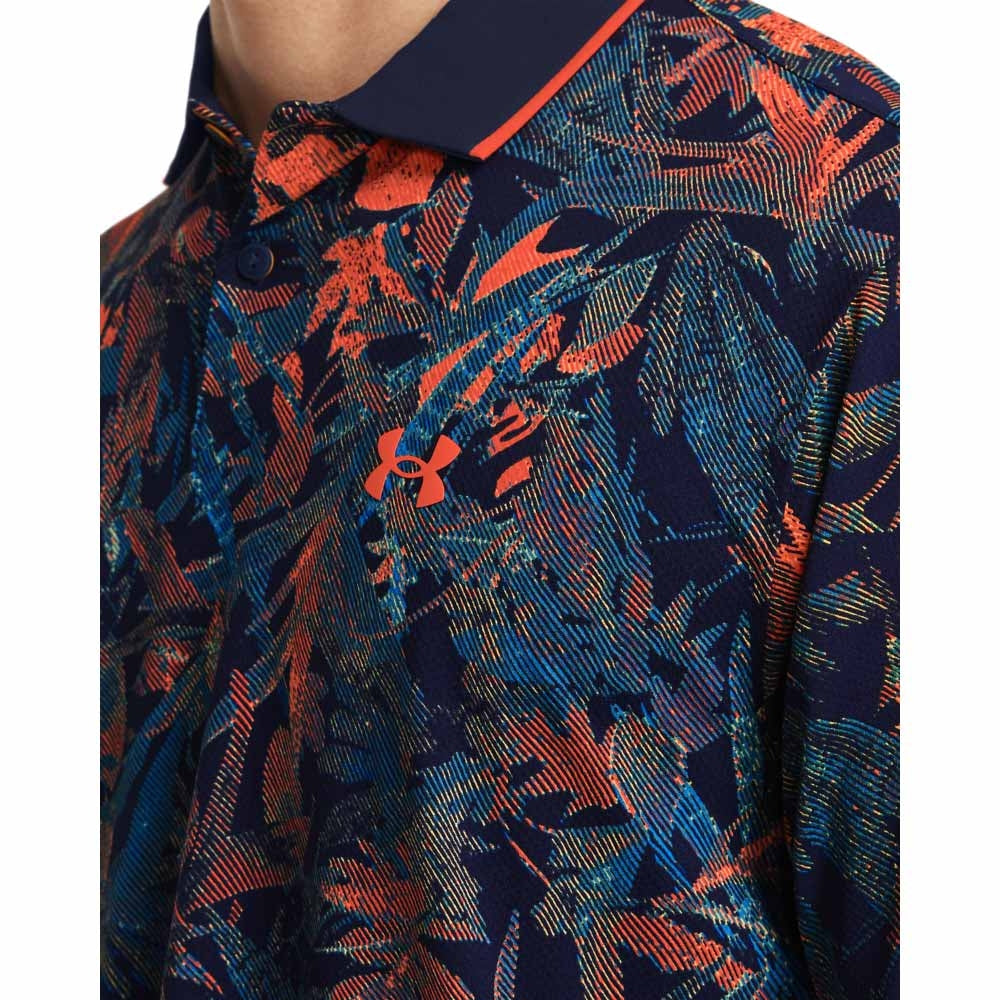 Under Armour UA Iso-Chill Edge Herrengolfpoloshirt Rot-Print