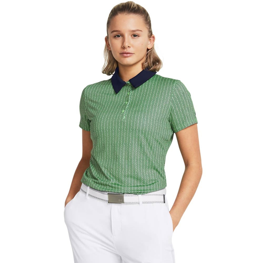 Under Armour UA Playoff Ace Damengolfpoloshirt Green-Print