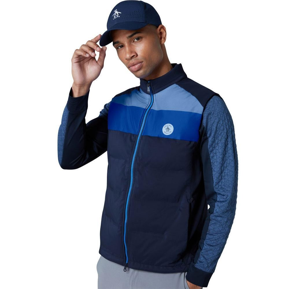 Penguin Insulated Full Zip Mixed Media Herrengolfweste Navy