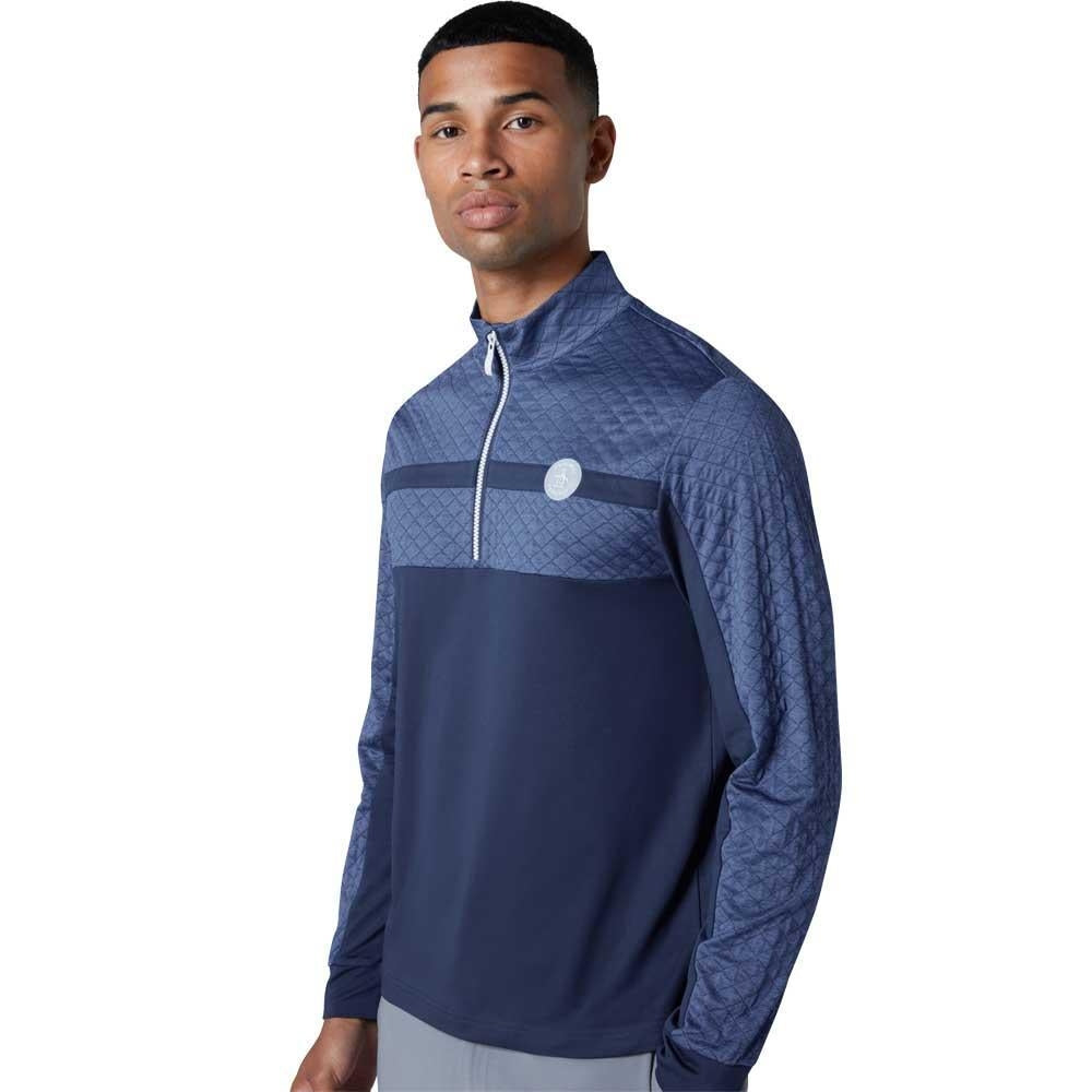 Penguin Mixed Media Heritage Block Herrenpullover Navy