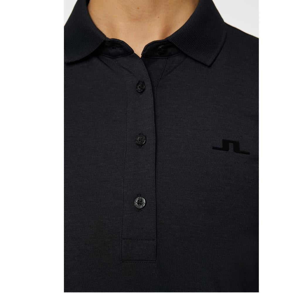 Lindeberg W Flor Langarm Poloshirt Damen Black