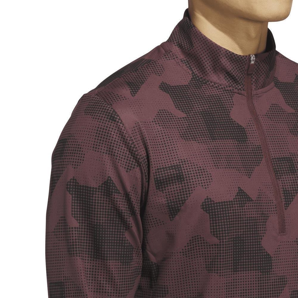 Adidas Go-TO Printed Quarter Zip Herrengolfpullover Red