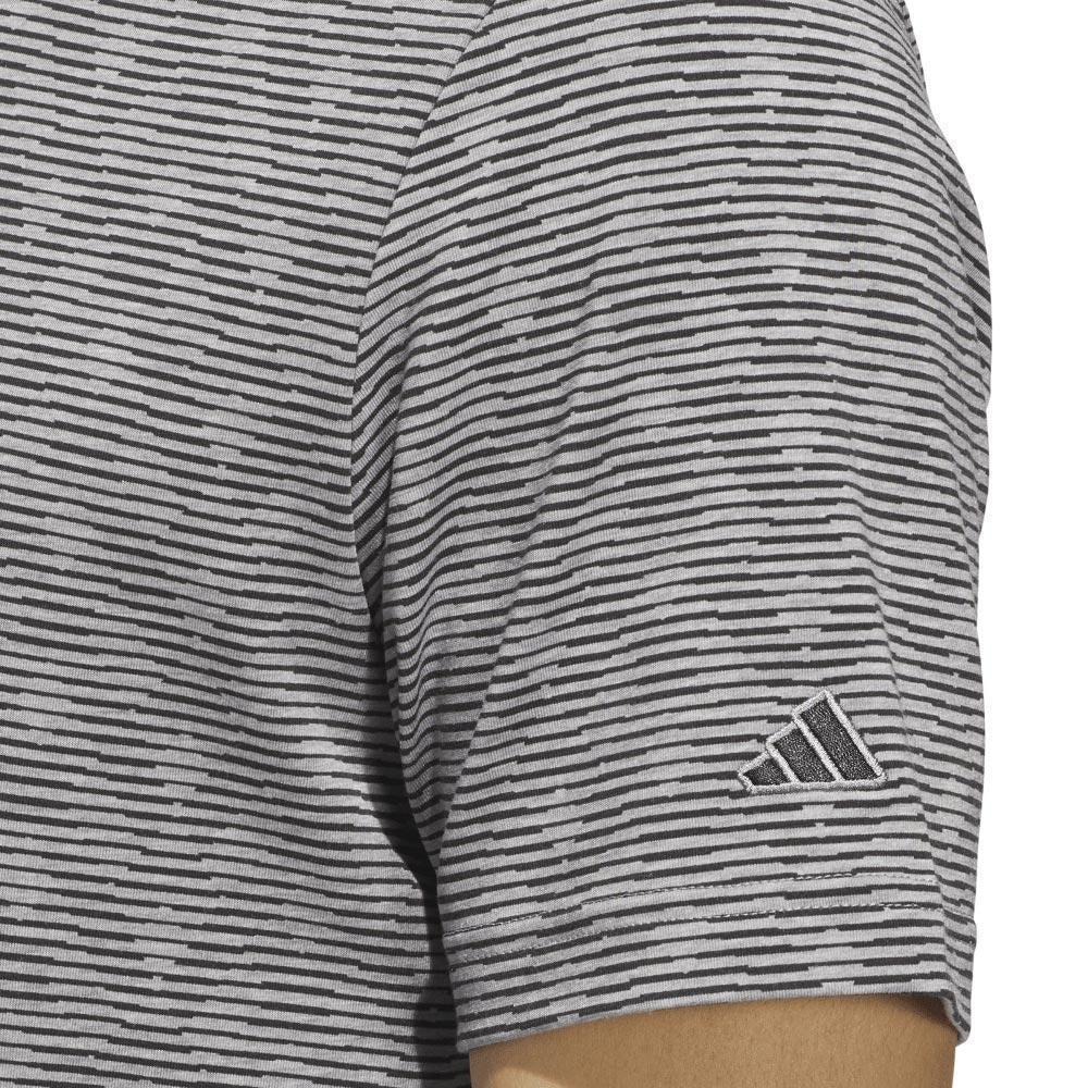 Adidas Go-To Printed Stripe Herrengolfpoloshirt Grey
