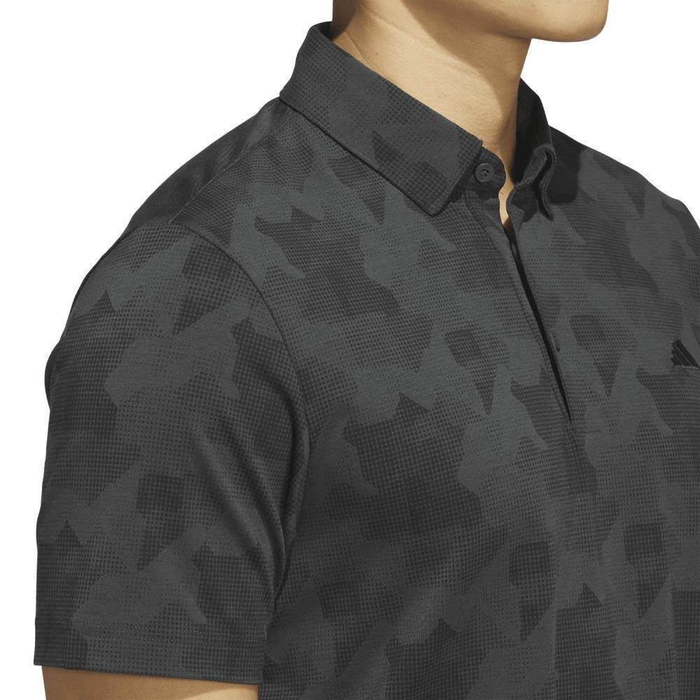 Adidas Go-To Printed Herrengolfpoloshirt Black