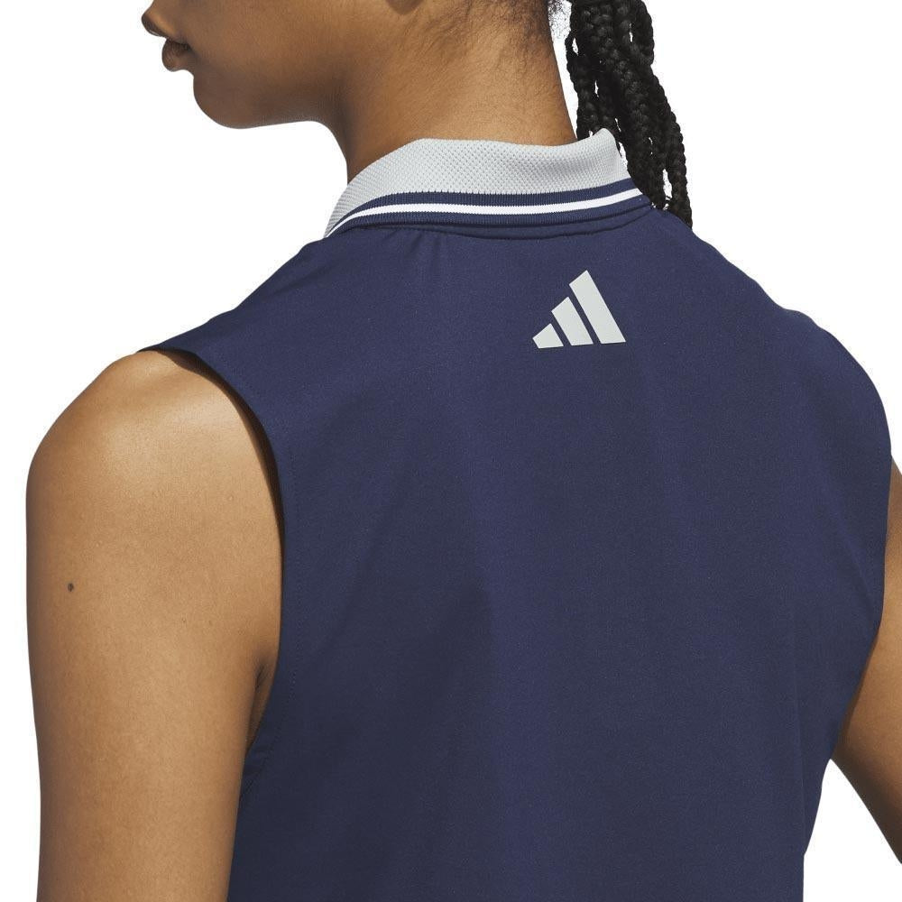 Adidas Beyond The Course Twistknit Damengolfpoloshirt Navy