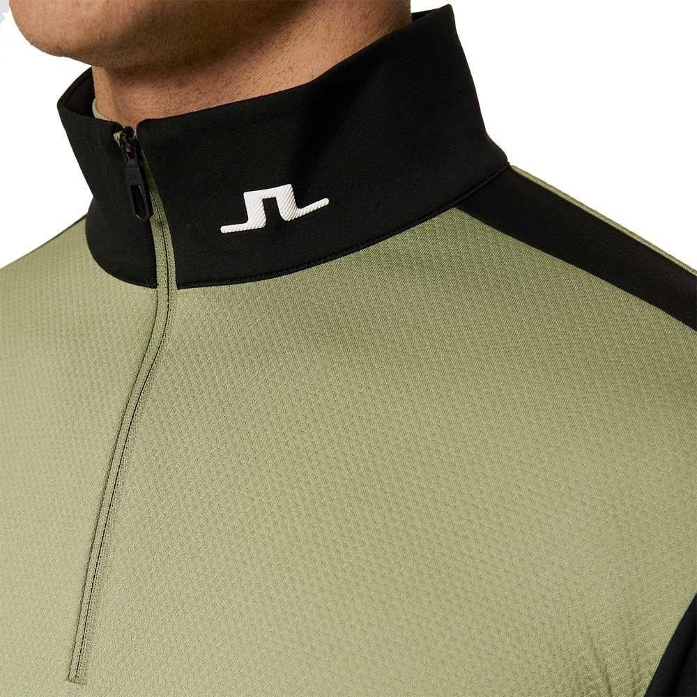 Lindeberg M Heath Strike Mid Layer Herrengolfpullover Green