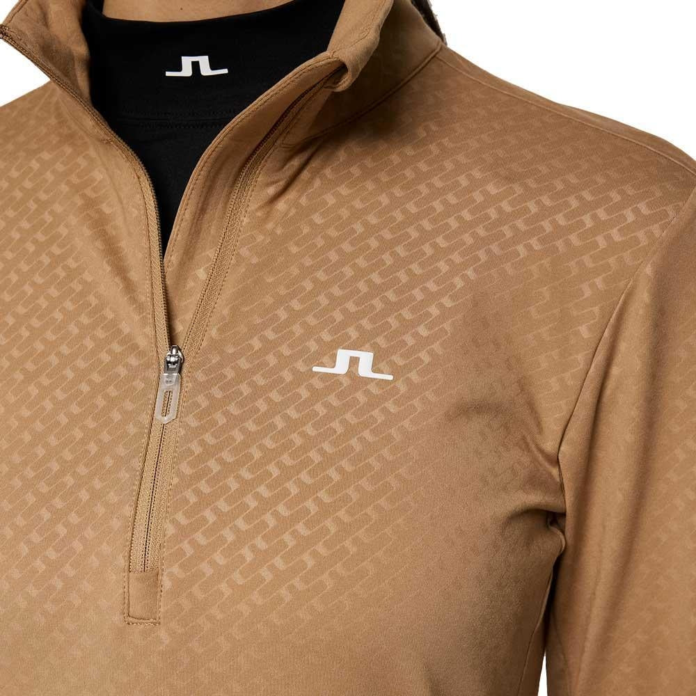 Lindeberg Lauryn Quarter Zip Mid Layer Damengolfpullover Tigers Eye