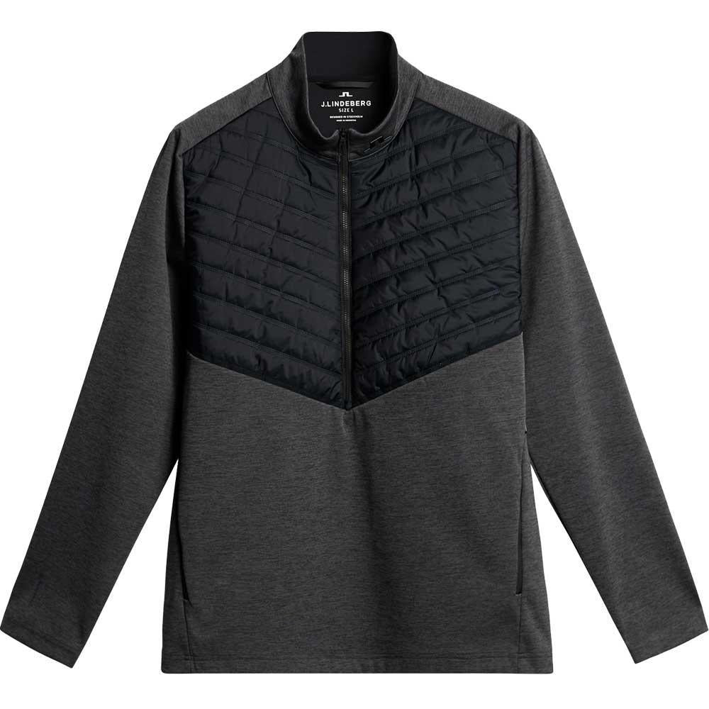 Lindeberg Raph Quilt Hybrid Herren-Pullover Asphalt-Black