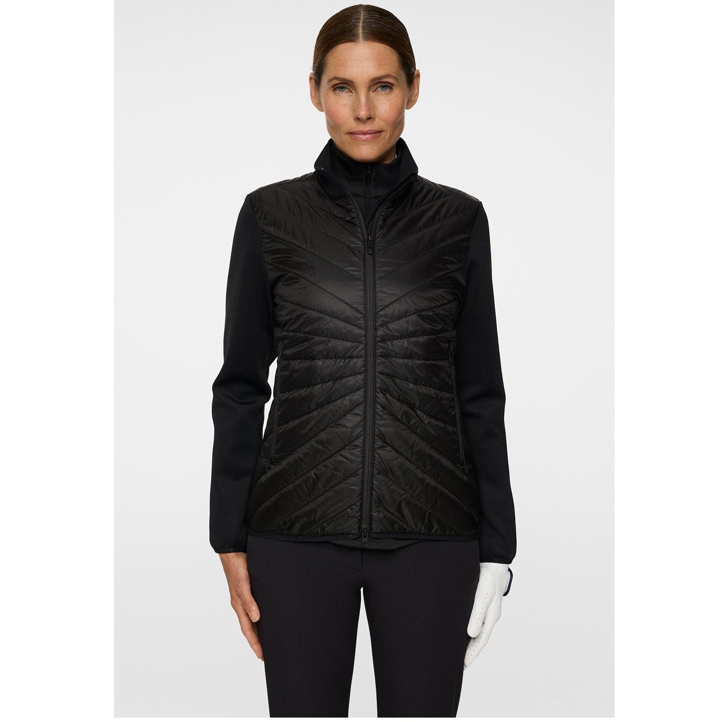 Lindeberg Madde Quilt Hybrid Golfjacke Damen Black