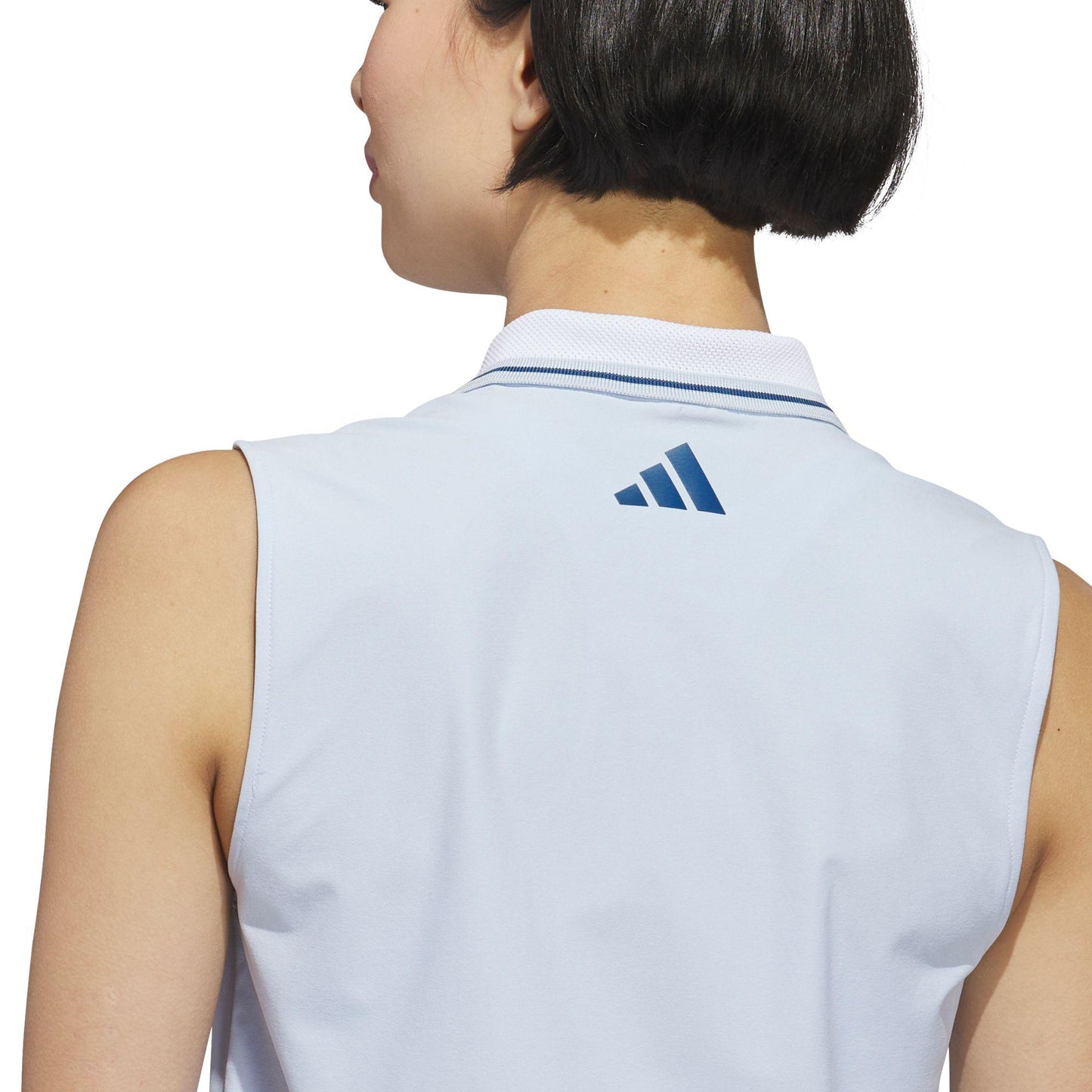 adidas Beyond The Course Twistknit Sleeveless Damenpoloshirt clear sky/weiß