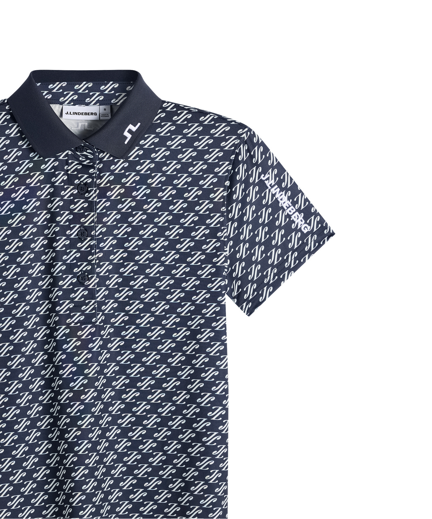 Lindeberg_Tour_Tech_Print_Damen_Poloshirt_2026_Cardi_Jacquard_S_-_Navy_GWJT14815_O632
