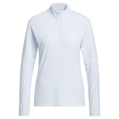 adidas Ultimate365 Solid Quarter-Zip Mock Damenpoloshirt clear sky