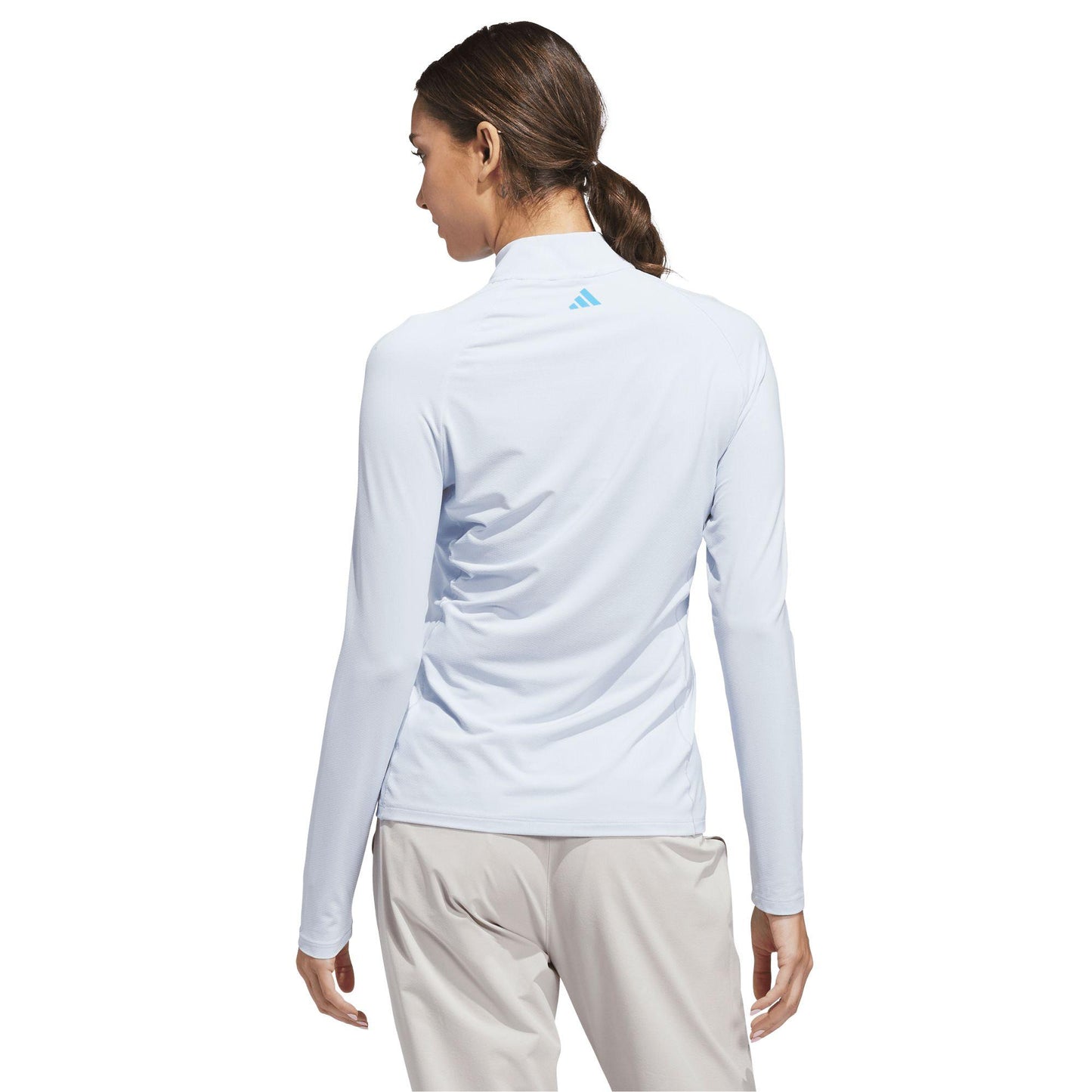 adidas Ultimate365 Solid Quarter-Zip Mock Damenpoloshirt clear sky
