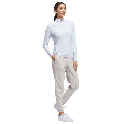 adidas Ultimate365 Solid Quarter-Zip Mock Damenpoloshirt clear sky