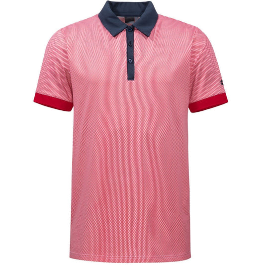 Cross M Dot Herrengolfpoloshirt Rot