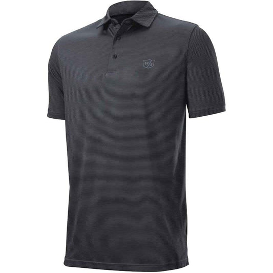 Wilson Stripe Herrengolfpoloshirt Schwarz