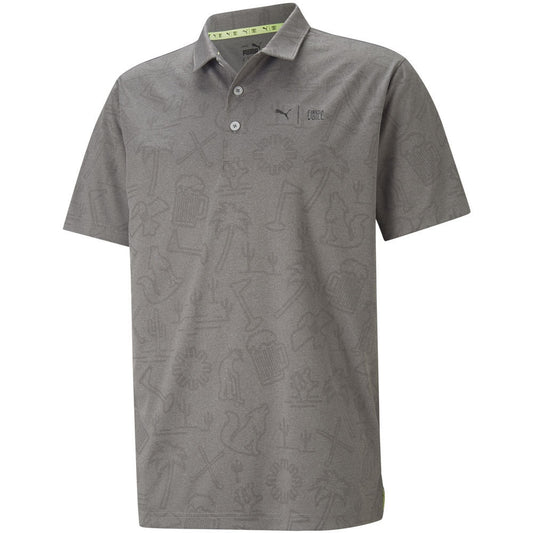 Puma First Mile Flash Herrengolfpoloshirt Schlamm-Print