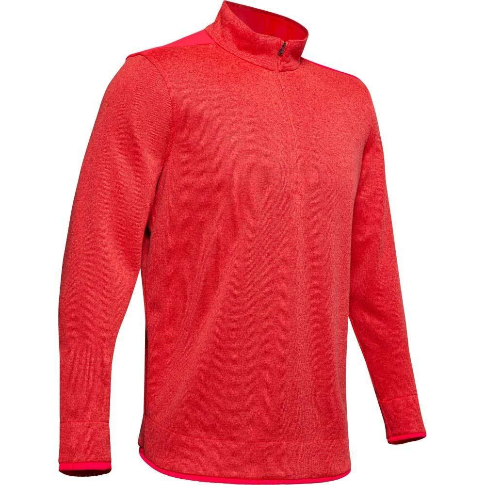 Under Armour SweaterFleece 1/2 Zip Herrengolfpullover Beta Rot
