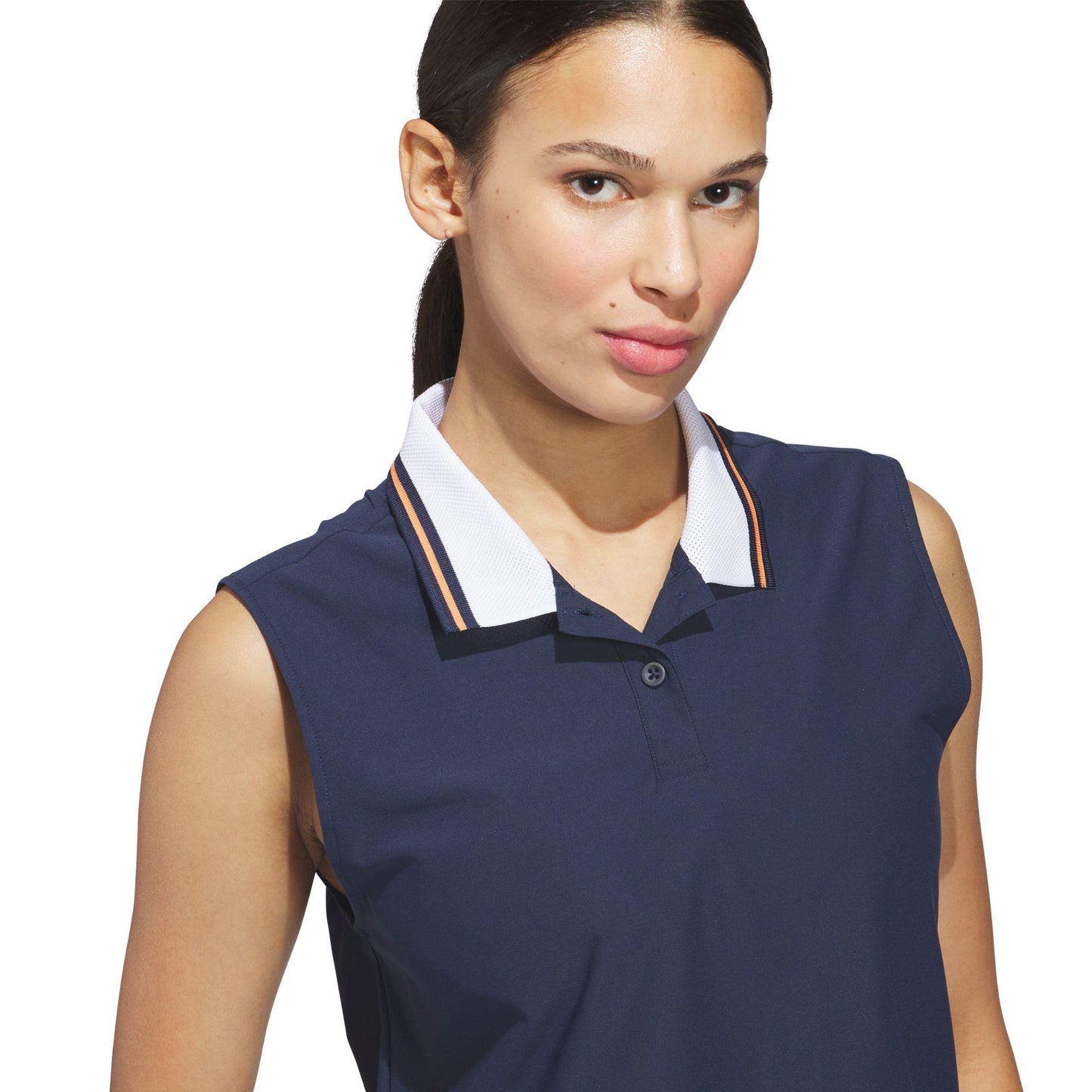 adidas Beyond The Course Twistknit Sleeveless Damenpoloshirt navy