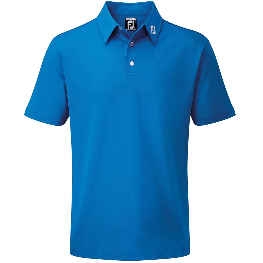 FootJoy Stretch Pique Solid Herrengolfpoloshirt Cobalt