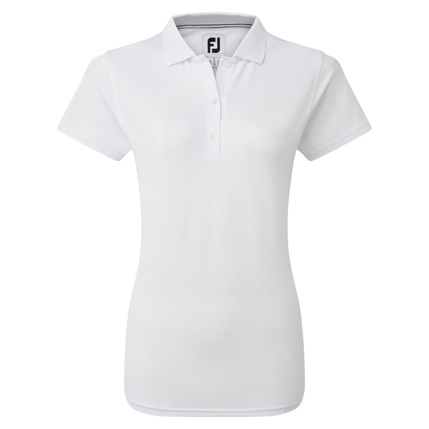 FootJoy Stretch Pique Solid Damengolfpoloshirt Weiss