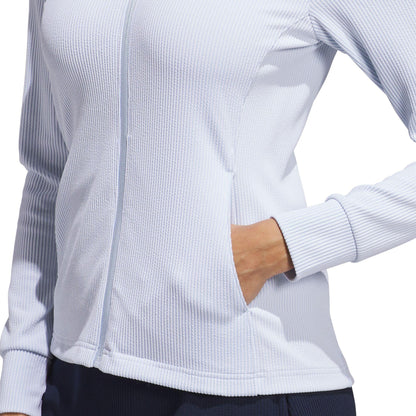 adidas Performance Textured Full-Zip Damenjacke clear sky