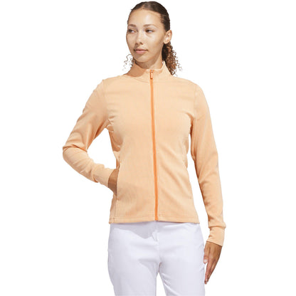 adidas Performance Textured Full-Zip Damenjacke orange