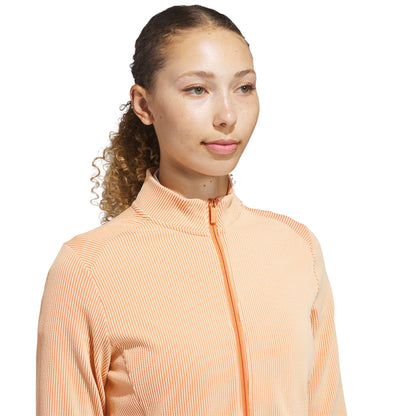 adidas Performance Textured Full-Zip Damenjacke orange