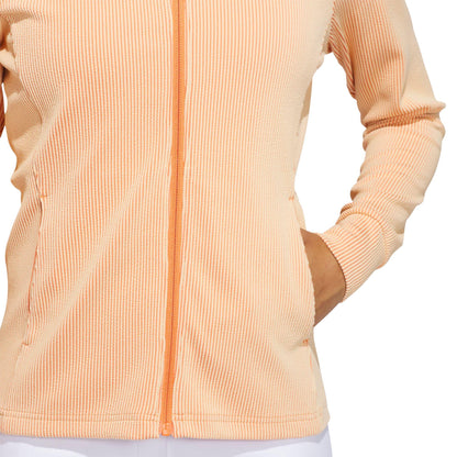 adidas Performance Textured Full-Zip Damenjacke orange