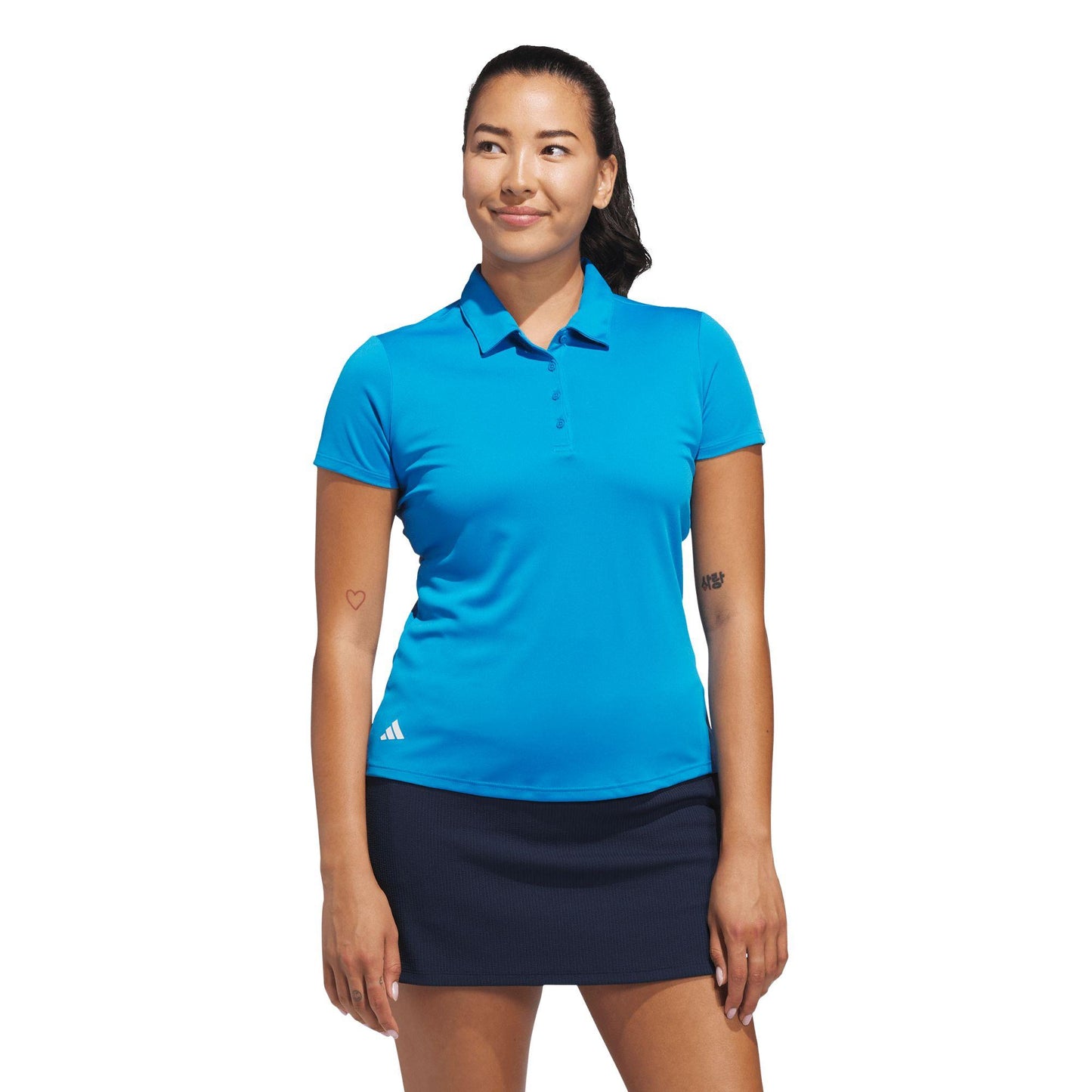 adidas Solid Performance Short Sleeve Damenpoloshirt blue