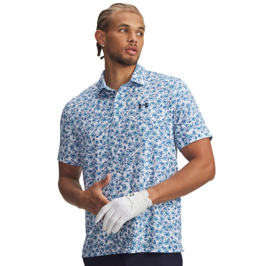 Under Armour UA Playoff 3.0 Printed Floral Breeze Herrengolfpoloshirt