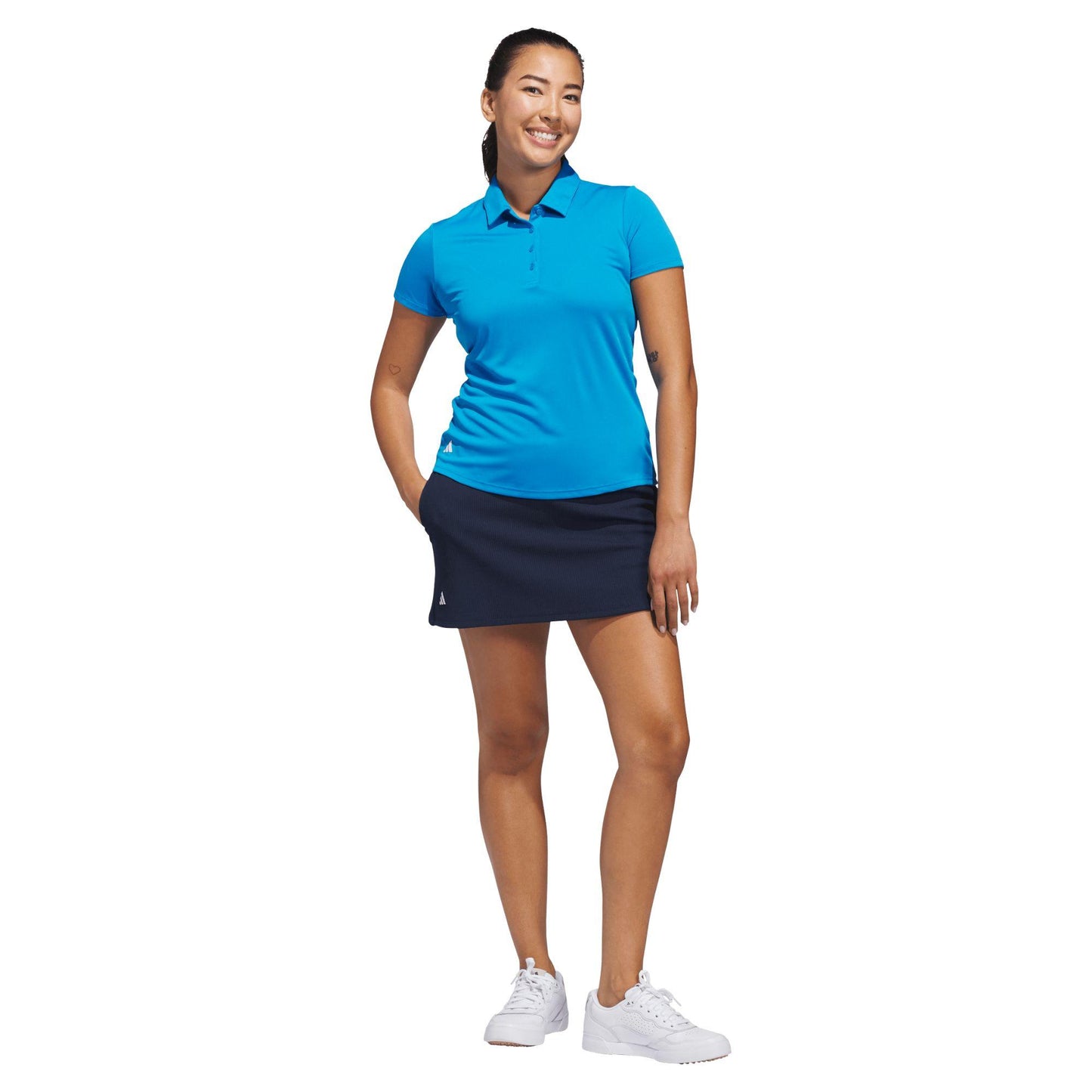 adidas Solid Performance Short Sleeve Damenpoloshirt blue