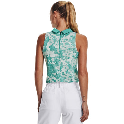 Under Armour Zinger Rise Sleeveless Damengolfpoloshirt Türkis-Grau