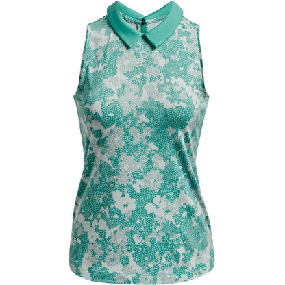 Under Armour Zinger Rise Sleeveless Damengolfpoloshirt Türkis-Grau