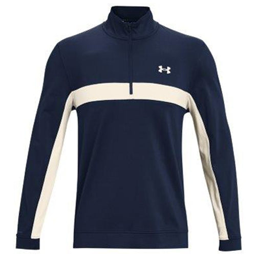Under Armour Storm Midlayer 1/2 Zip Herrengolfpullover Navy-Weiss