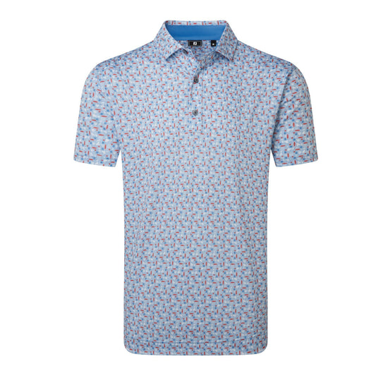FootJoy Surfs Up Print Lisle Herrenpoloshirt