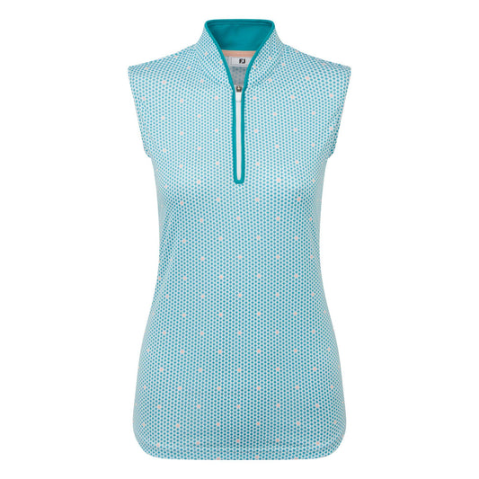 FootJoy Zip Front Tank Printed Damenpoloshirt