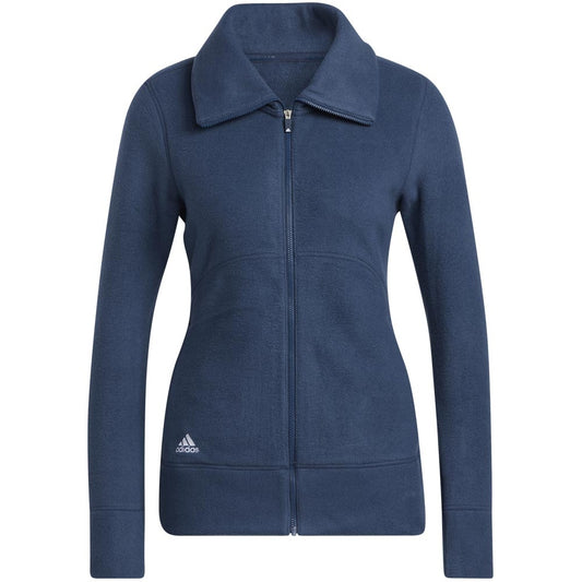 Adidas Full Zip Fleece Damengolfjacke Crew Navy