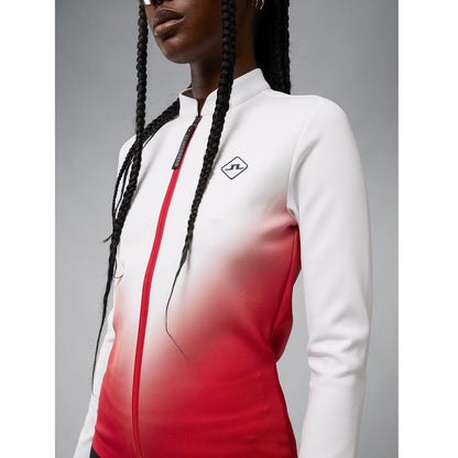 Lindeberg W Halo Full Zip Mid Layer Damengolfjacke Weiss-Cherry