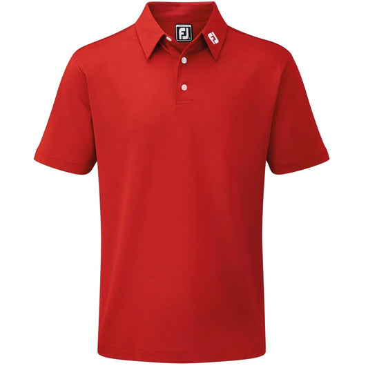 FootJoy Stretch Pique Solid Herrengolfpoloshirt Rot