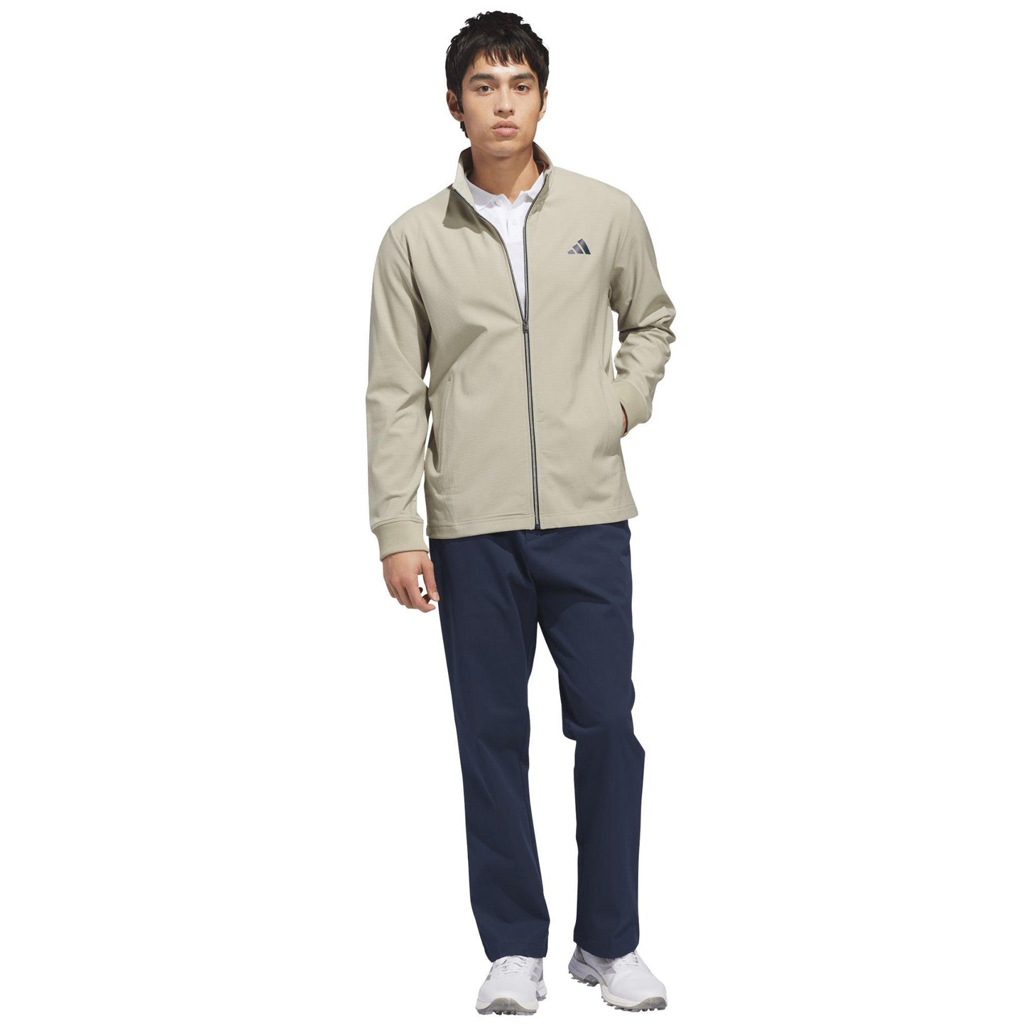 adidas Ultimate365 Textured Woven Full-Zip Herrenjacke beige