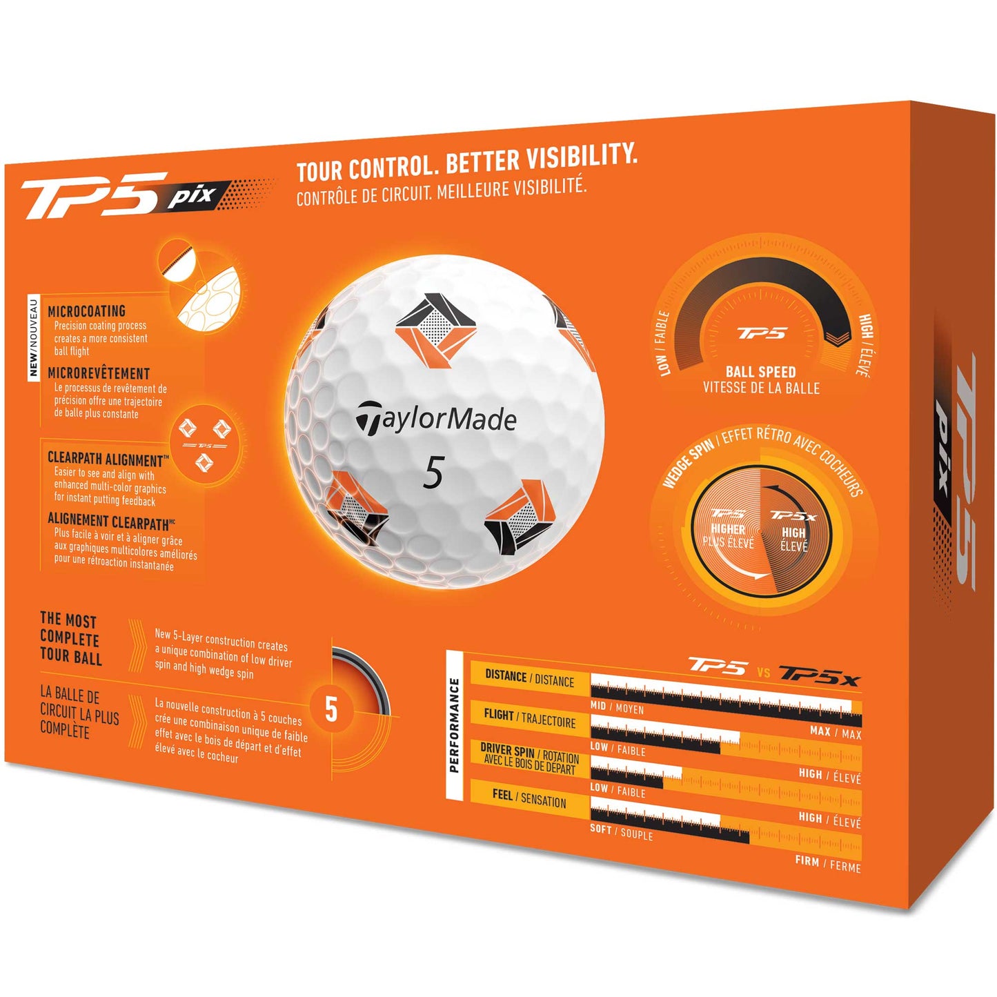 TaylorMade TP5 Pix 3.0 Golfbälle 2026