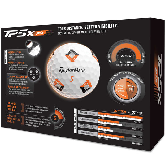TaylorMade TP5x Pix 3.0 Golfbälle 2026
