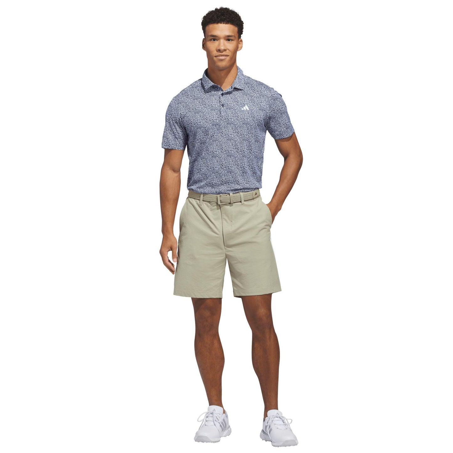 adidas Ultimate365 Feather Print Herrenpoloshirt navy/white