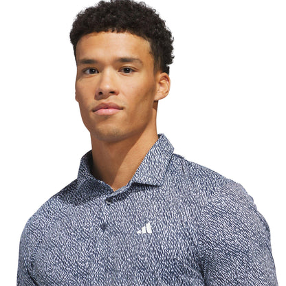 adidas Ultimate365 Feather Print Herrenpoloshirt navy/white