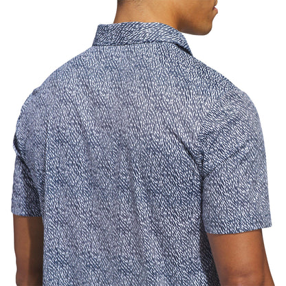 adidas Ultimate365 Feather Print Herrenpoloshirt navy/white