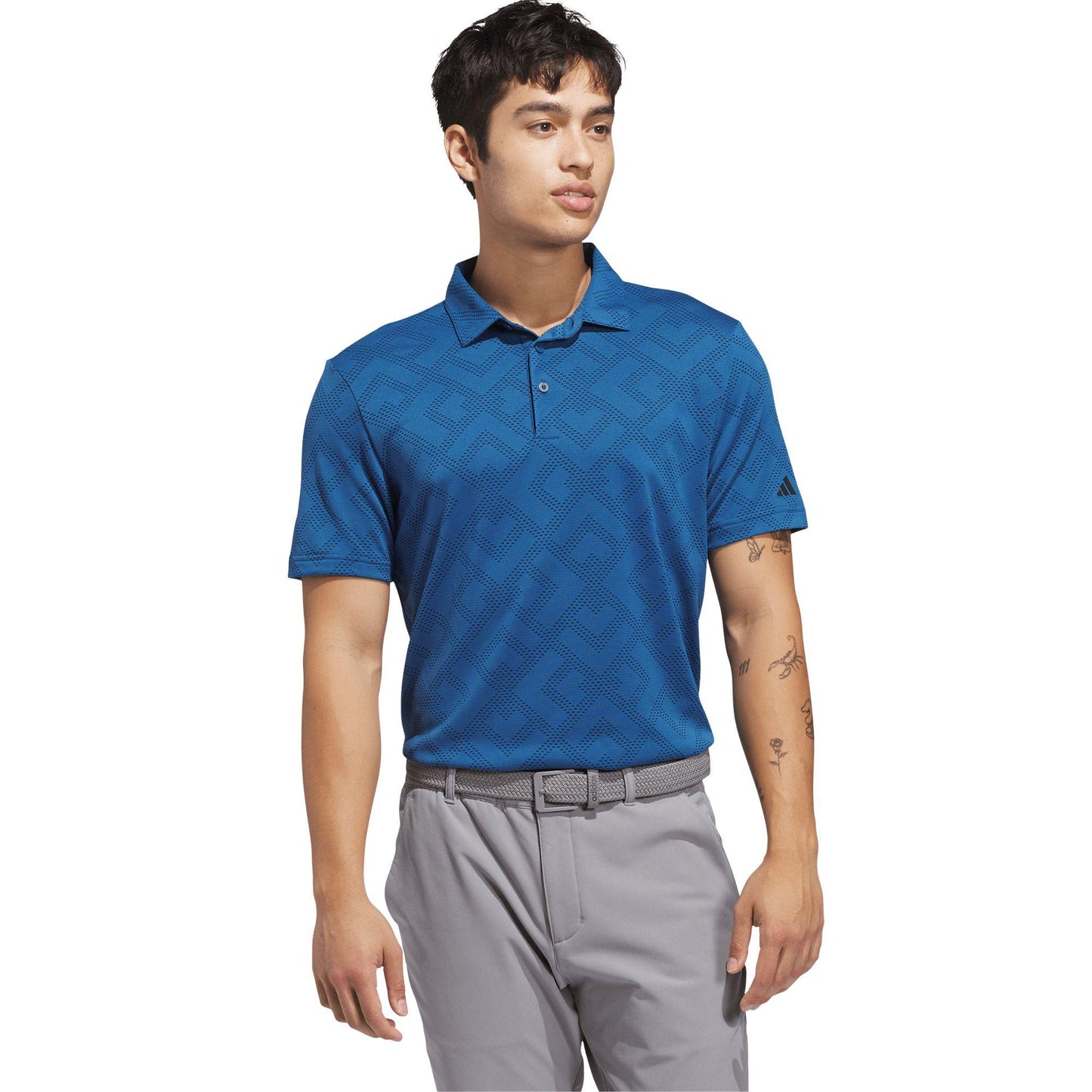 adidas Ultimate365 Jacquard Herrenpoloshirt dunkelblau